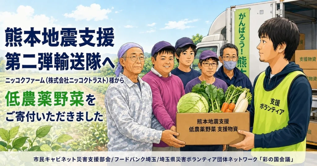 ニッコクファーム、熊本地震支援で低農薬野菜を寄付!地域貢献と農福連携で拓く農業の未来
