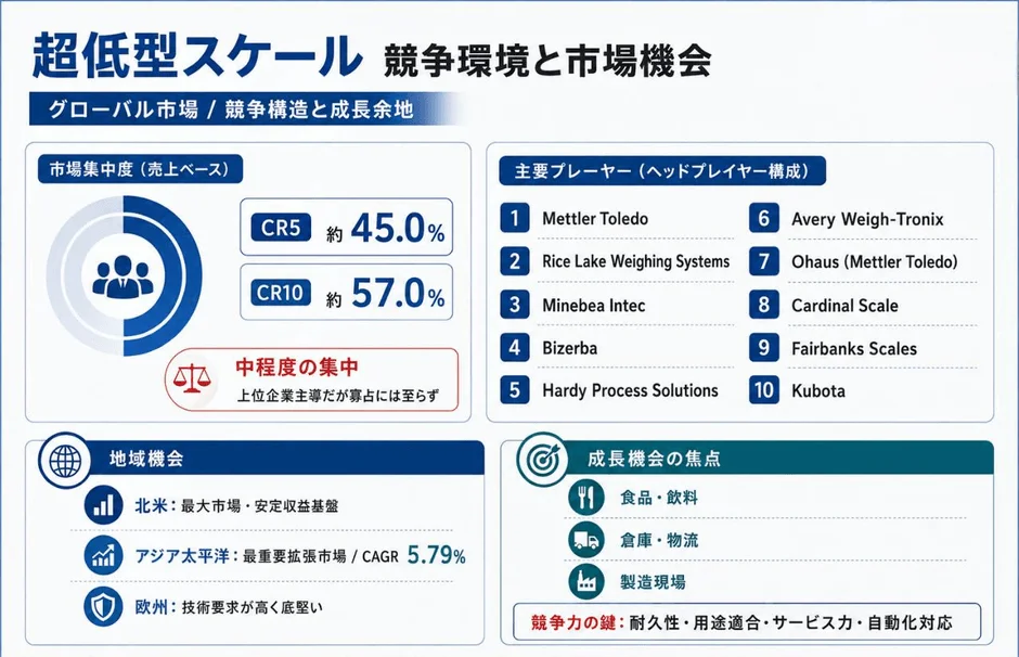 超低型スケール 競争環境と市場機会