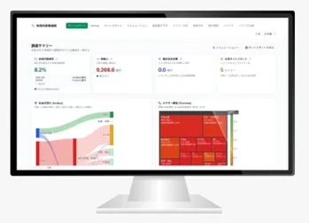 データ分析ダッシュボードの画面