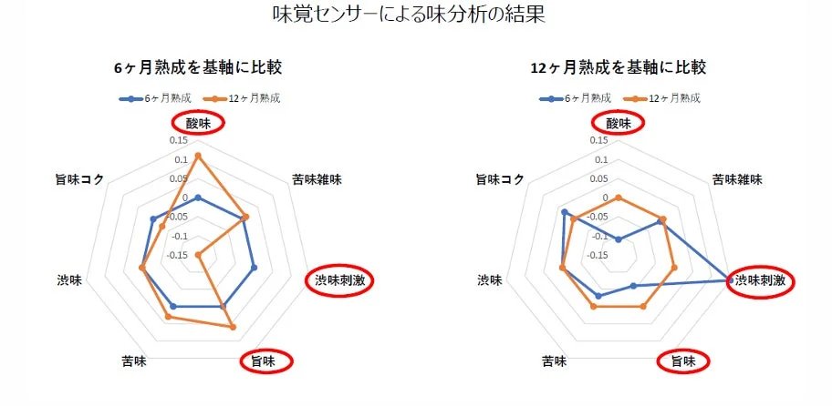 味覚センサーグラフ