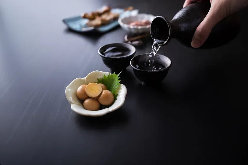 日本酒とたまご