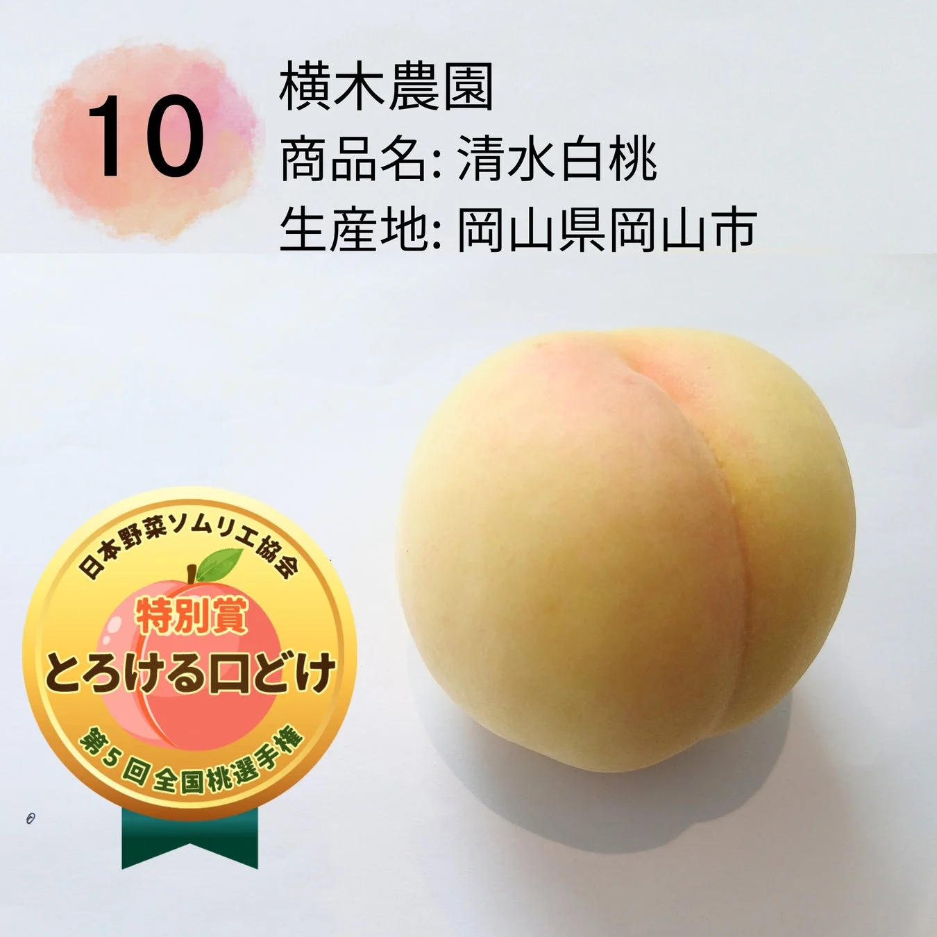 特別賞 とろける口どけ(清水白桃)