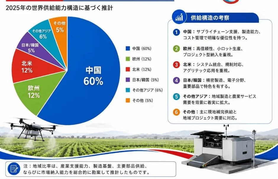 2025年の世界供給能力構造に基づく推計