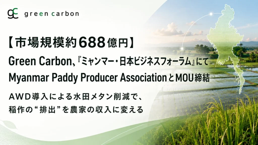 水田メタン削減で農家収入アップ!Green Carbonがミャンマーで挑む「間断灌漑(AWD)」とカーボンクレジットの可能性