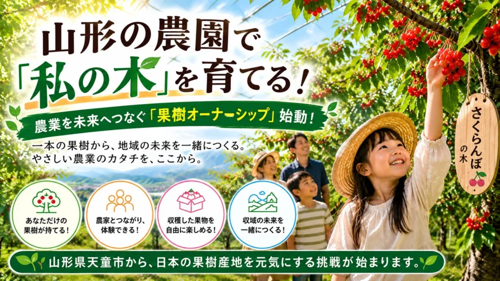 果樹農家の「収穫頼み」を変える!「育つ時間」を価値にする新しいオーナーシップモデルが始動