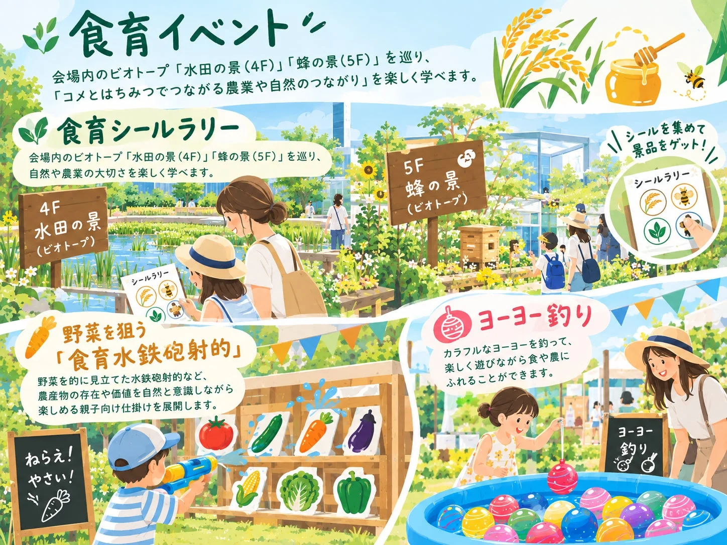 食育イベントのイラスト
