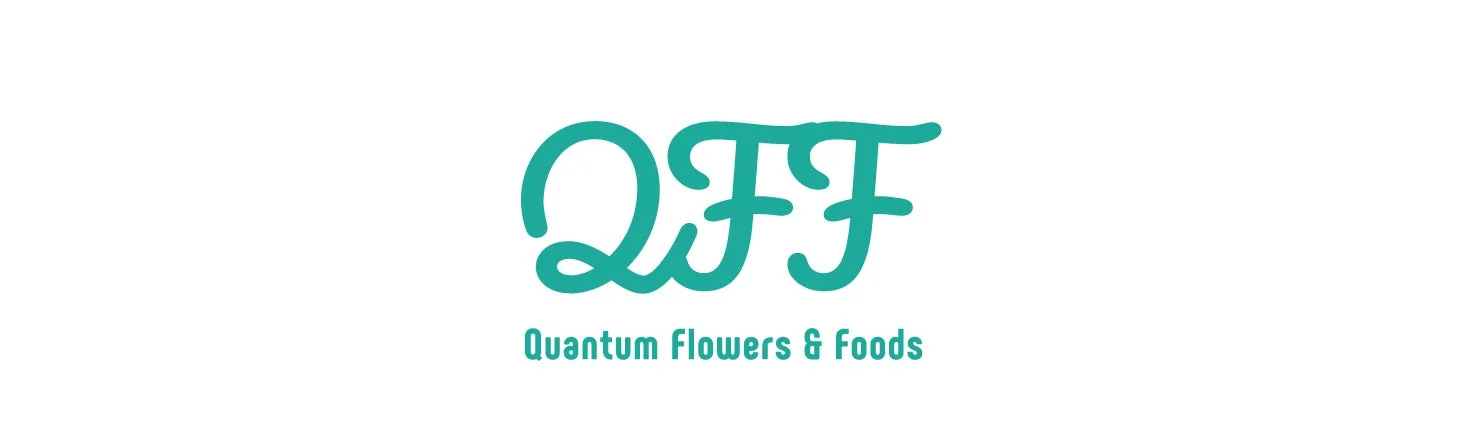 ロゴ,企業ロゴ,QFF,Quantum Flowers & Foods,花,食品