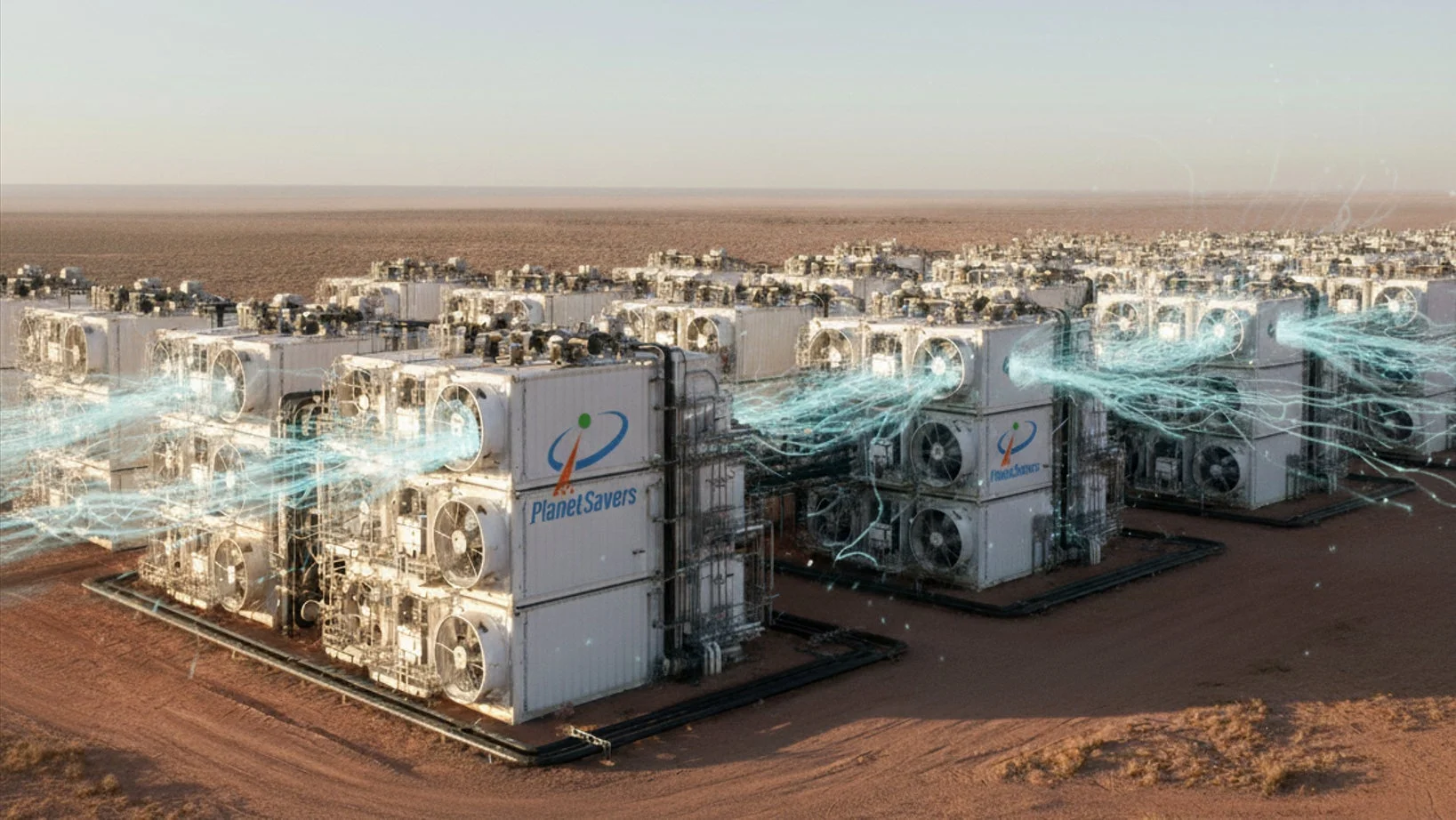 DACシステムによるCO₂回収