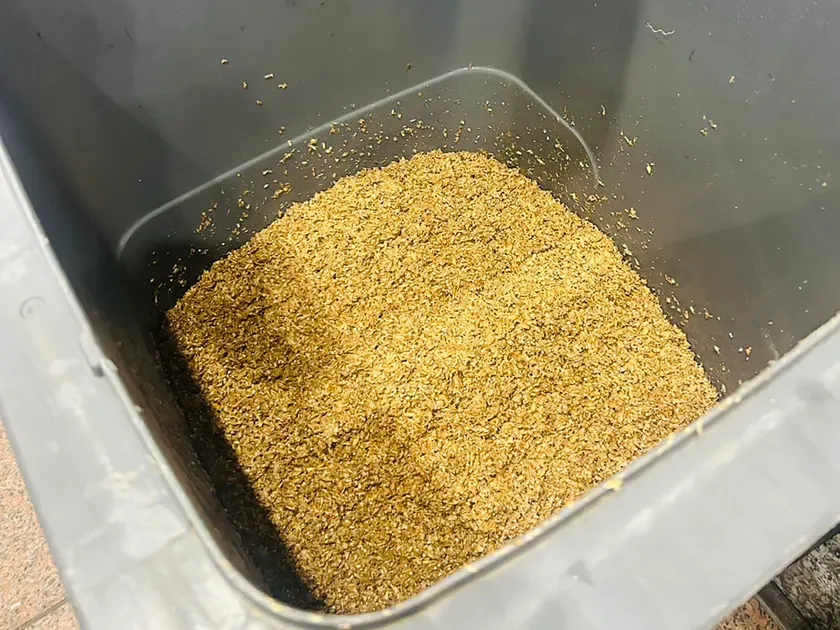 粉砕された穀物